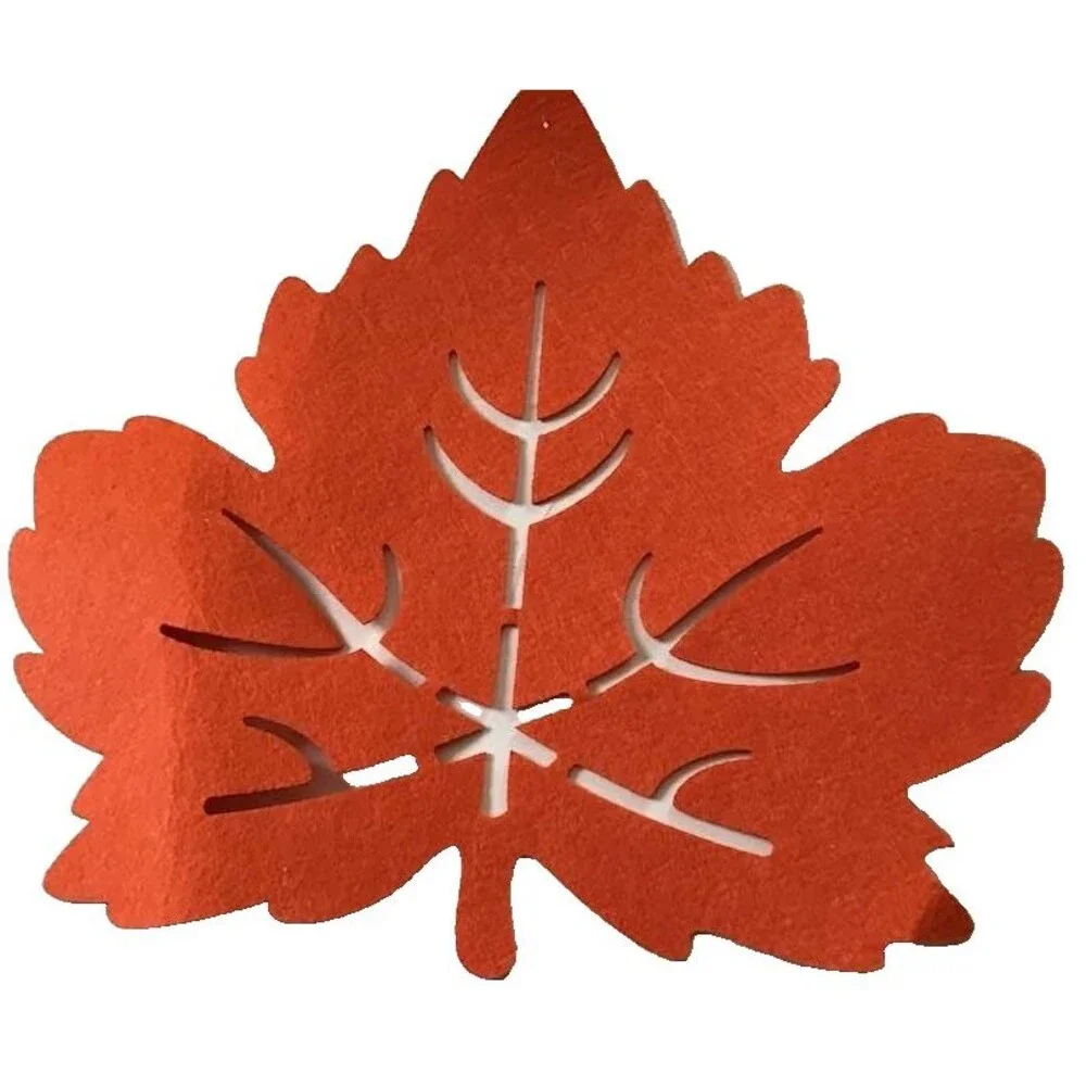 Felt Fall Leaves Maple Leaf Placemats Wall Decor Autumn Lot 6 Thanksgiving 18